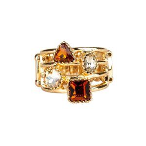 Paparazzi Geo Jazz Brown Ring